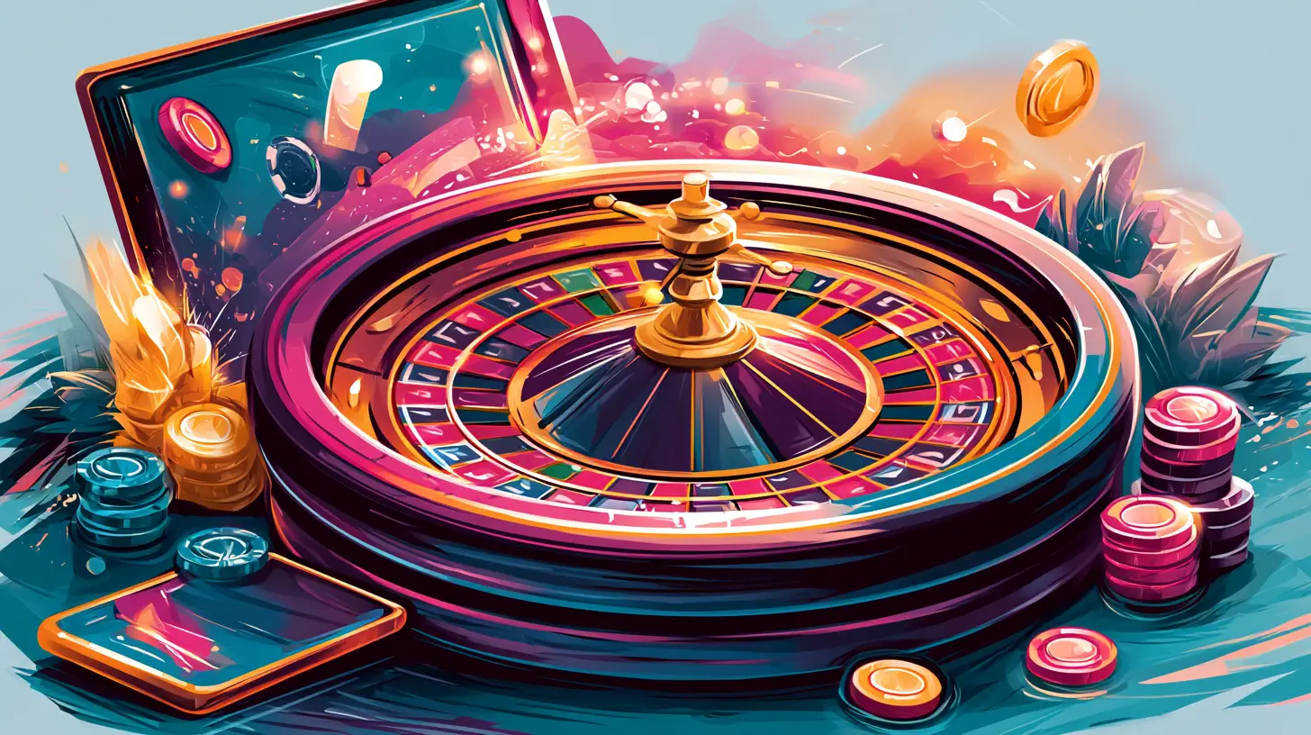 Bola quieta en ruleta online después de caer en una casilla